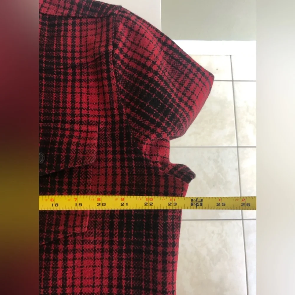 Off-White Heavy Wool Flannel Shirt Jacket Size: M